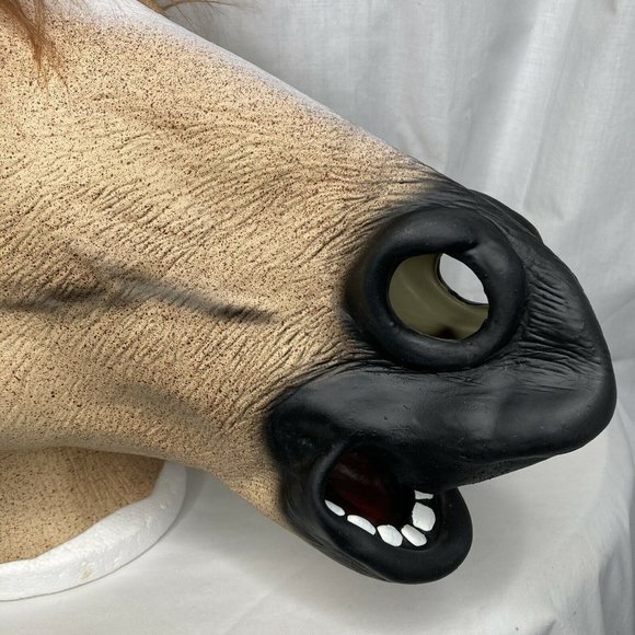 Horse Head Mask Latex Animal Cosplay Party Costume - Picture 3 of 10